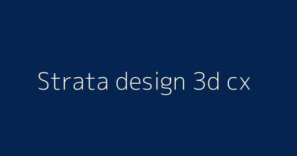 Strata Design 3D CX Strata Design 3D CX